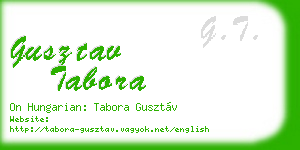 gusztav tabora business card